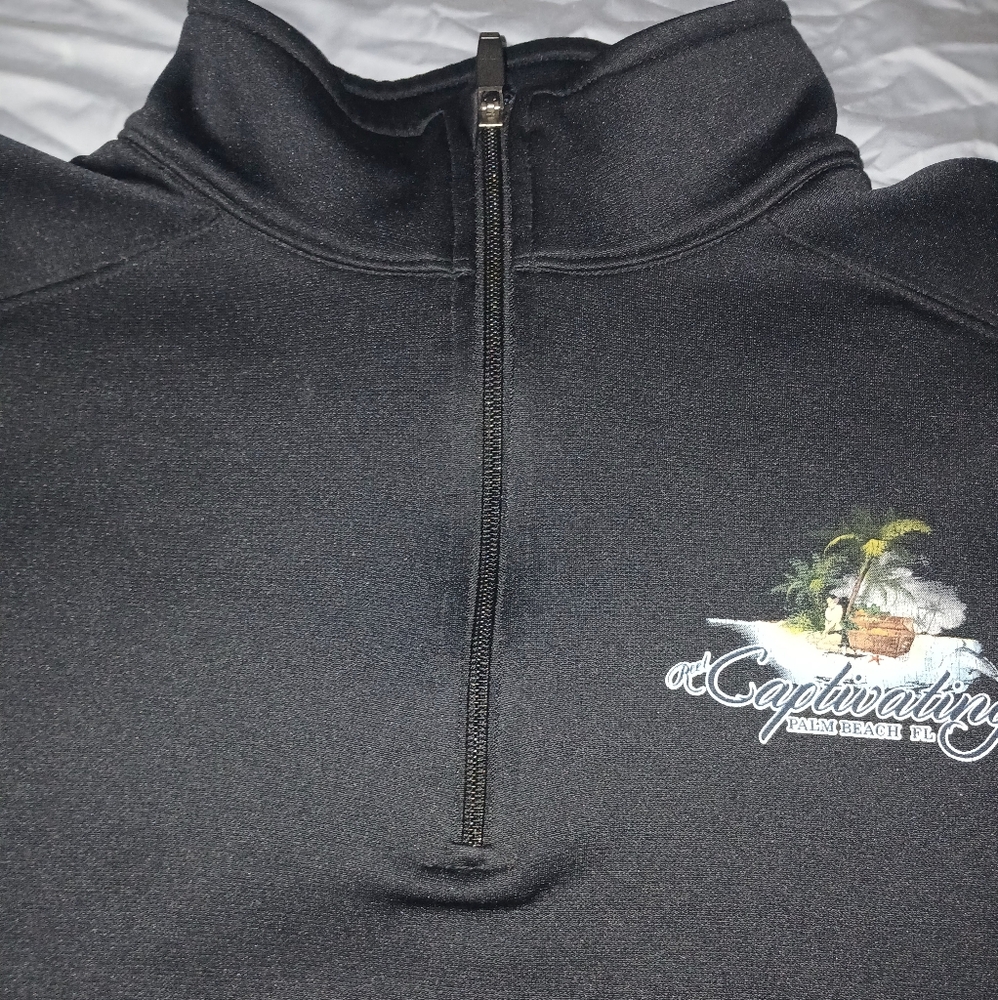 Black Quarter-Zip Sweatshirt